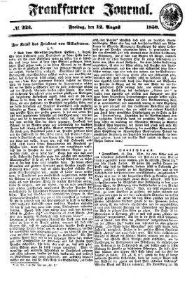 Frankfurter Journal Freitag 12. August 1859