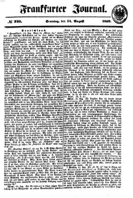 Frankfurter Journal Sonntag 14. August 1859