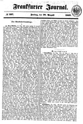 Frankfurter Journal Freitag 26. August 1859