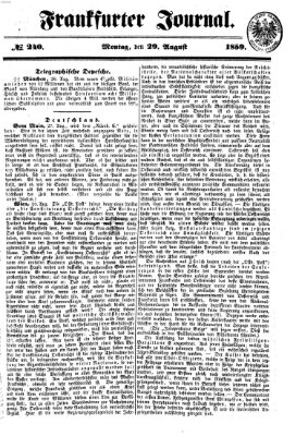 Frankfurter Journal Montag 29. August 1859