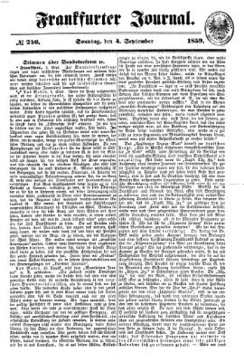 Frankfurter Journal Sonntag 4. September 1859