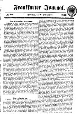 Frankfurter Journal Dienstag 6. September 1859