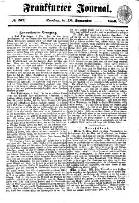 Frankfurter Journal Samstag 10. September 1859