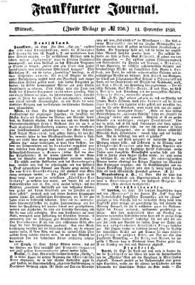 Frankfurter Journal Mittwoch 14. September 1859