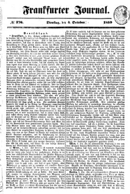 Frankfurter Journal Dienstag 4. Oktober 1859