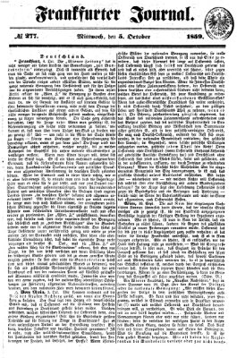 Frankfurter Journal Mittwoch 5. Oktober 1859