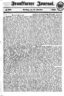 Frankfurter Journal Dienstag 11. Oktober 1859