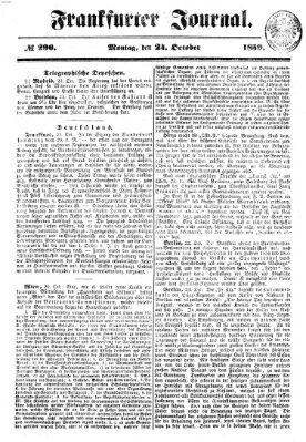 Frankfurter Journal Montag 24. Oktober 1859