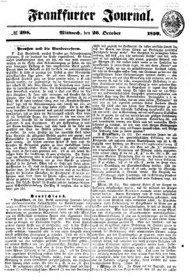 Frankfurter Journal Mittwoch 26. Oktober 1859