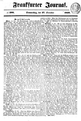 Frankfurter Journal Donnerstag 27. Oktober 1859