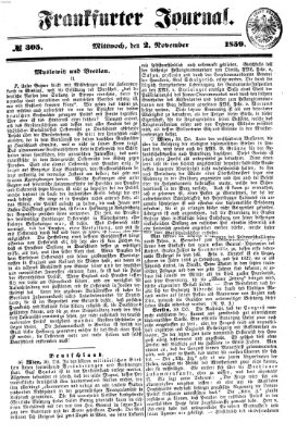 Frankfurter Journal Mittwoch 2. November 1859