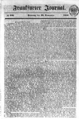 Frankfurter Journal Sonntag 13. November 1859