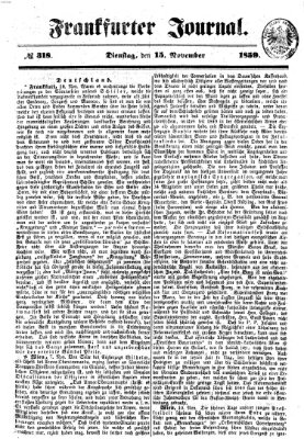 Frankfurter Journal Dienstag 15. November 1859