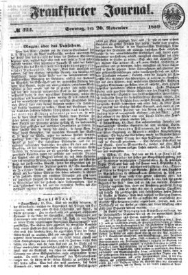 Frankfurter Journal Sonntag 20. November 1859