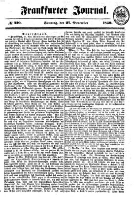 Frankfurter Journal Sonntag 27. November 1859