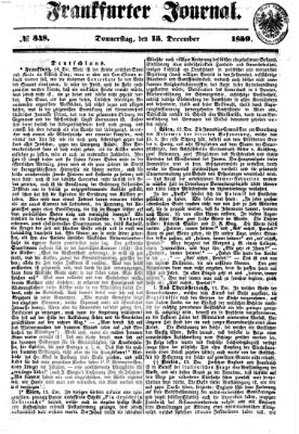 Frankfurter Journal Donnerstag 15. Dezember 1859