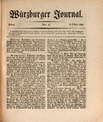 Würzburger Journal Freitag 4. Oktober 1833