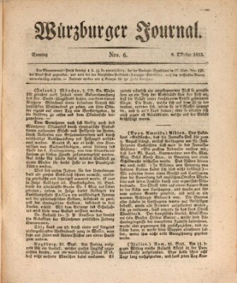 Würzburger Journal Sonntag 6. Oktober 1833