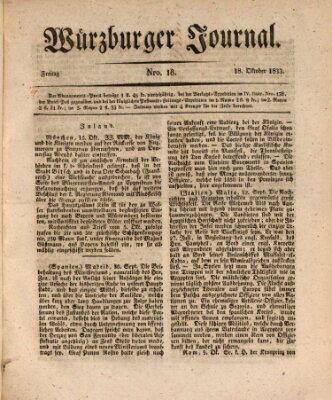 Würzburger Journal Freitag 18. Oktober 1833