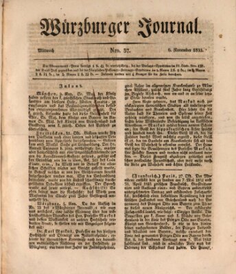 Würzburger Journal Mittwoch 6. November 1833