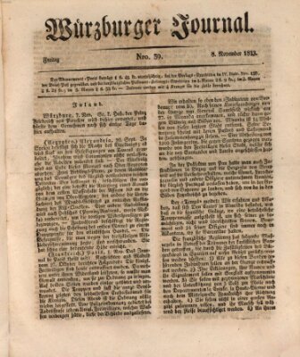 Würzburger Journal Freitag 8. November 1833