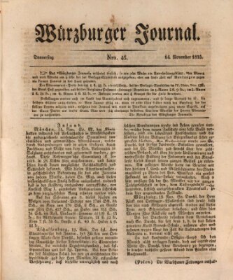 Würzburger Journal Donnerstag 14. November 1833