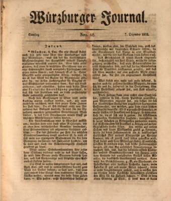 Würzburger Journal Samstag 7. Dezember 1833