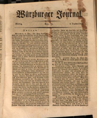 Würzburger Journal Montag 9. Dezember 1833