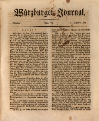 Würzburger Journal Samstag 14. Dezember 1833