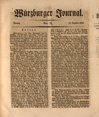 Würzburger Journal Sonntag 15. Dezember 1833