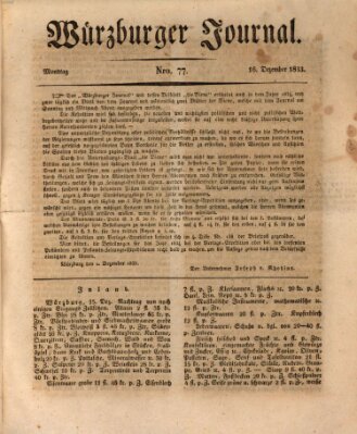 Würzburger Journal Montag 16. Dezember 1833