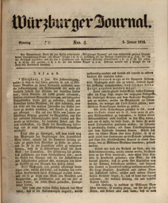 Würzburger Journal Sonntag 5. Januar 1834