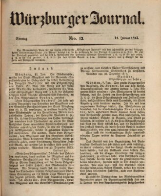 Würzburger Journal Sonntag 12. Januar 1834