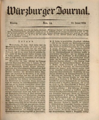 Würzburger Journal Dienstag 14. Januar 1834