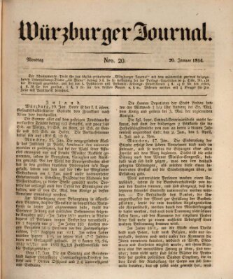 Würzburger Journal Montag 20. Januar 1834