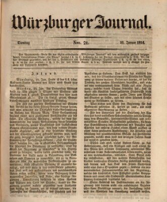 Würzburger Journal Dienstag 21. Januar 1834