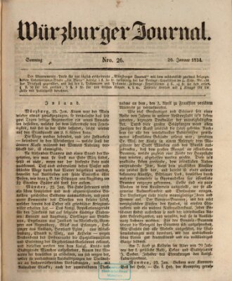 Würzburger Journal Sonntag 26. Januar 1834