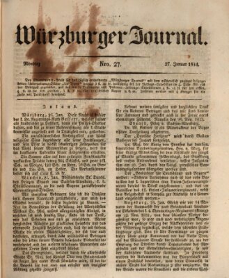 Würzburger Journal Montag 27. Januar 1834