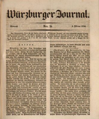 Würzburger Journal Mittwoch 5. Februar 1834