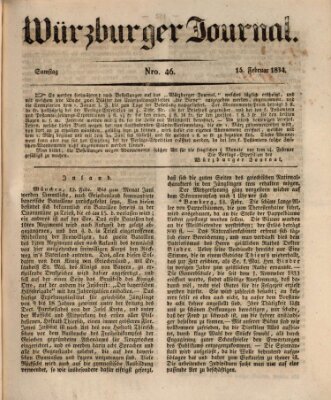 Würzburger Journal Samstag 15. Februar 1834