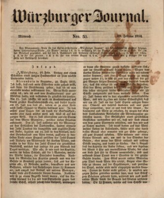 Würzburger Journal Mittwoch 19. Februar 1834