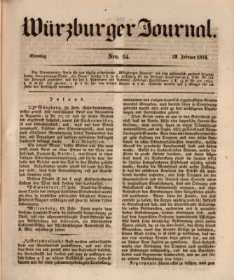 Würzburger Journal Sonntag 23. Februar 1834