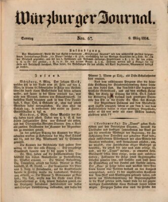 Würzburger Journal Sonntag 9. März 1834