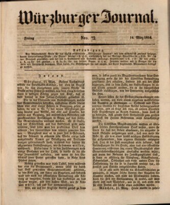 Würzburger Journal Freitag 14. März 1834