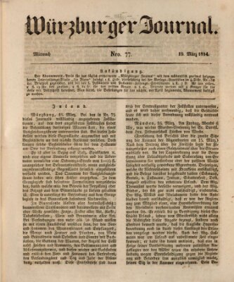 Würzburger Journal Mittwoch 19. März 1834