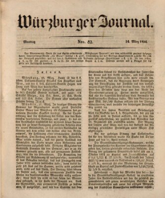 Würzburger Journal Montag 24. März 1834