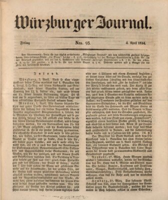 Würzburger Journal Freitag 4. April 1834