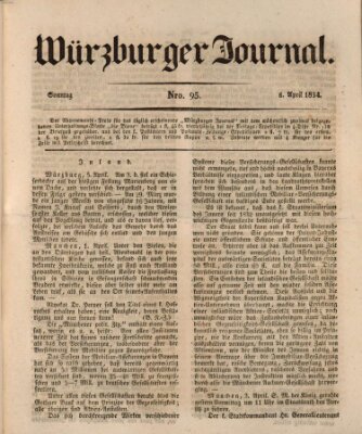 Würzburger Journal Sonntag 6. April 1834