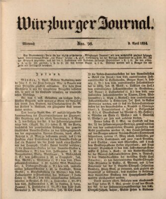 Würzburger Journal Mittwoch 9. April 1834