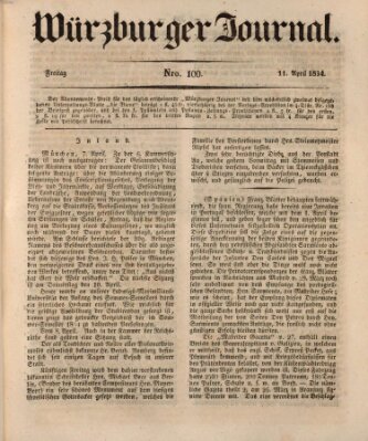 Würzburger Journal Freitag 11. April 1834